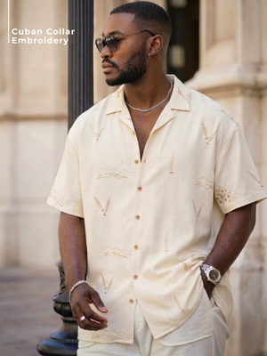 Subtle Embroidered Cotton Shirt