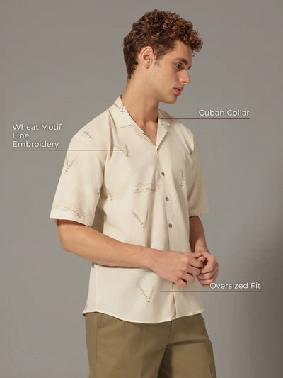 Subtle Embroidered Cotton Shirt