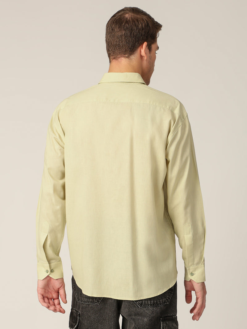 Mint Green: Spread Collar Sustainable Casual Shirt