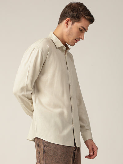 Light Green: Spread Collar Sustainable Casual Shirt