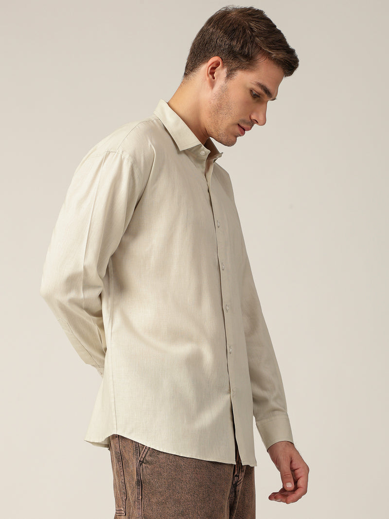 Light Green: Spread Collar Sustainable Casual Shirt