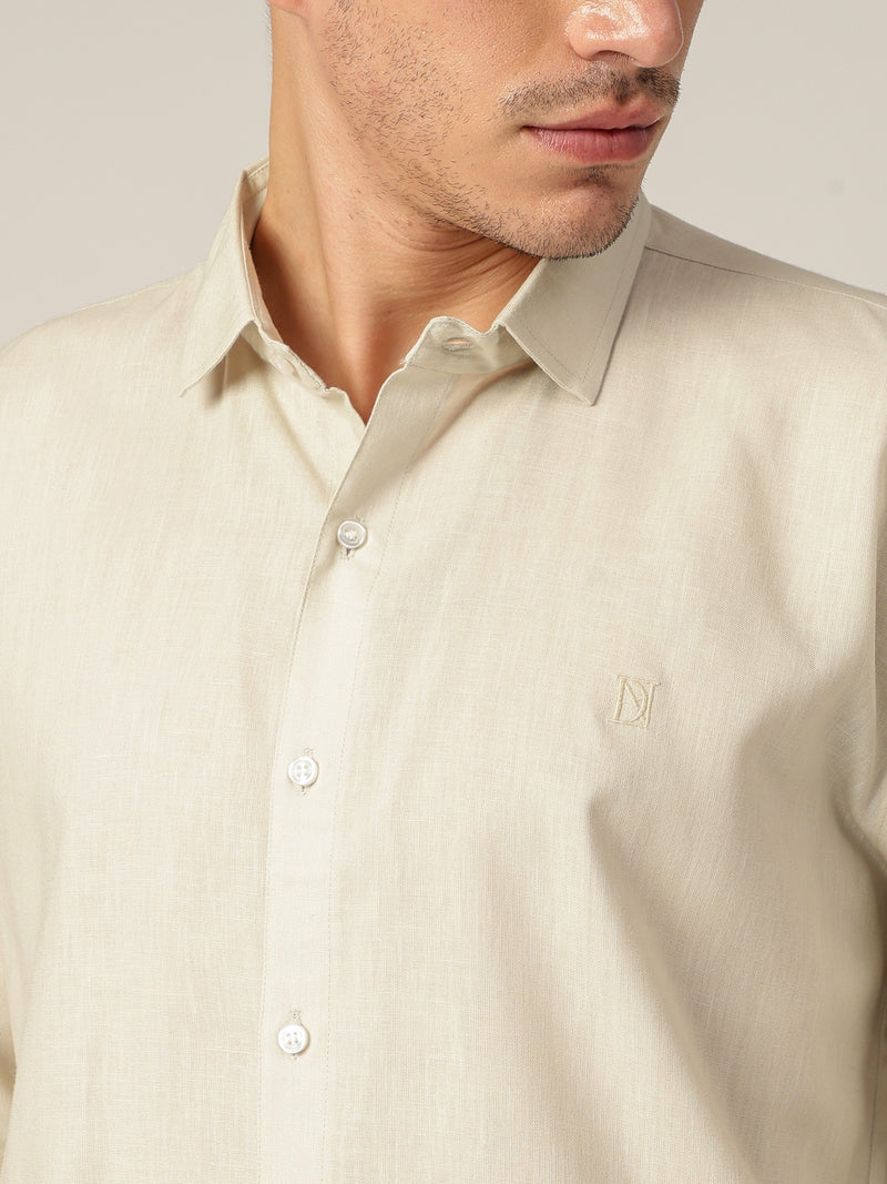 Light Green: Spread Collar Sustainable Casual Shirt