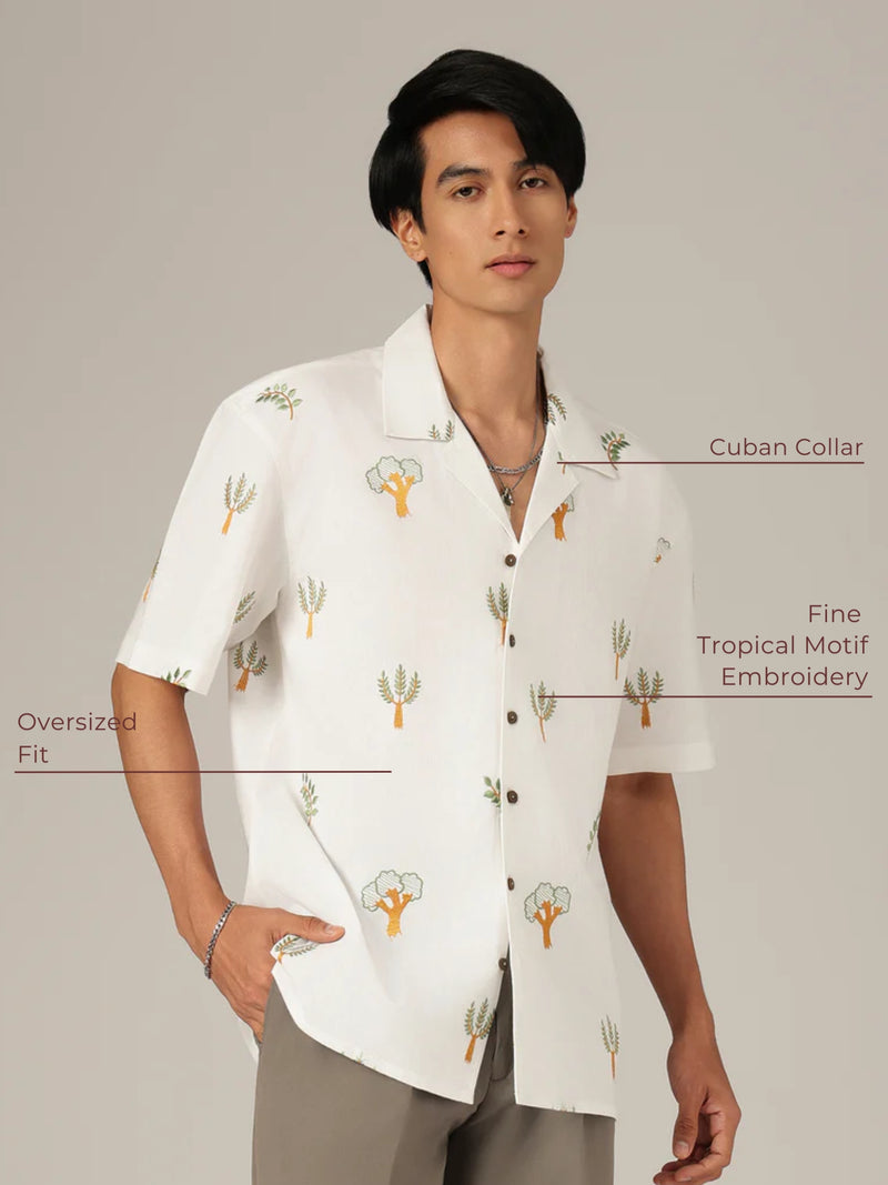 Tropical Embroidered Shirt