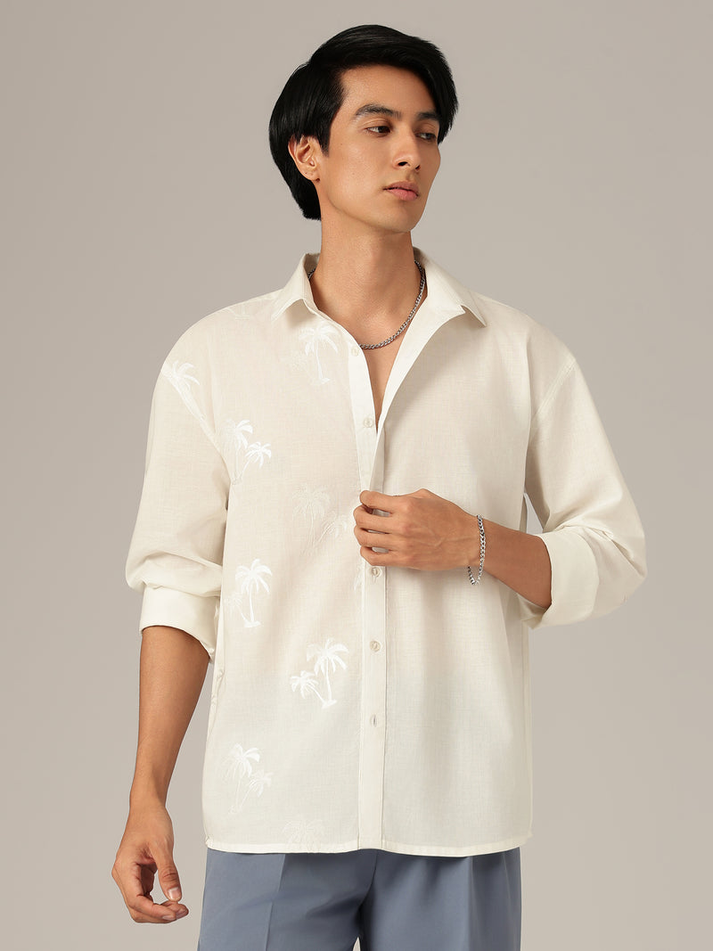 Tropical Embroidered Shirt
