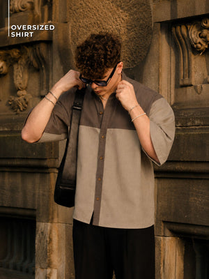 Colourblocked Oversized Shirt