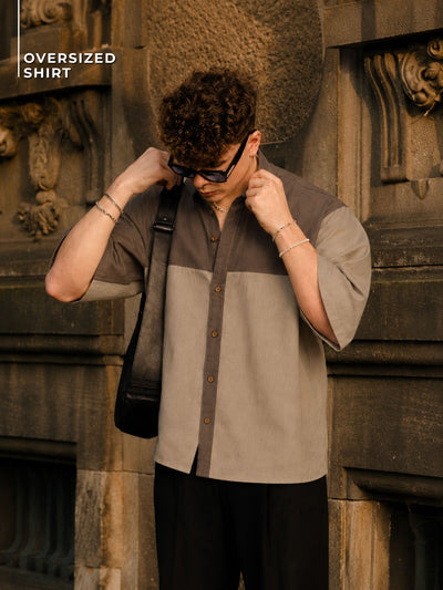 Colourblocked Oversized Shirt