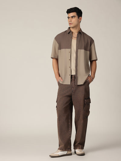 Colourblocked Oversized Shirt