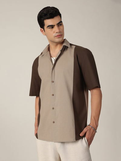 Colourblocked Oversized Shirt