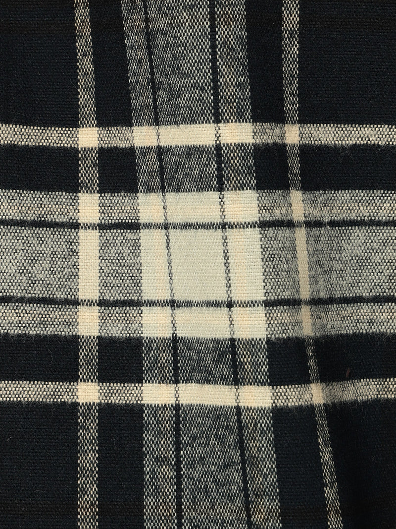 Blue & Cream: Checkered Drop-Shoulder Oversized Casual Shirt