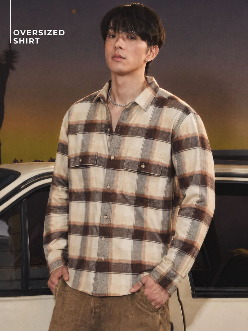 Checkered Oversized Casual Shirt