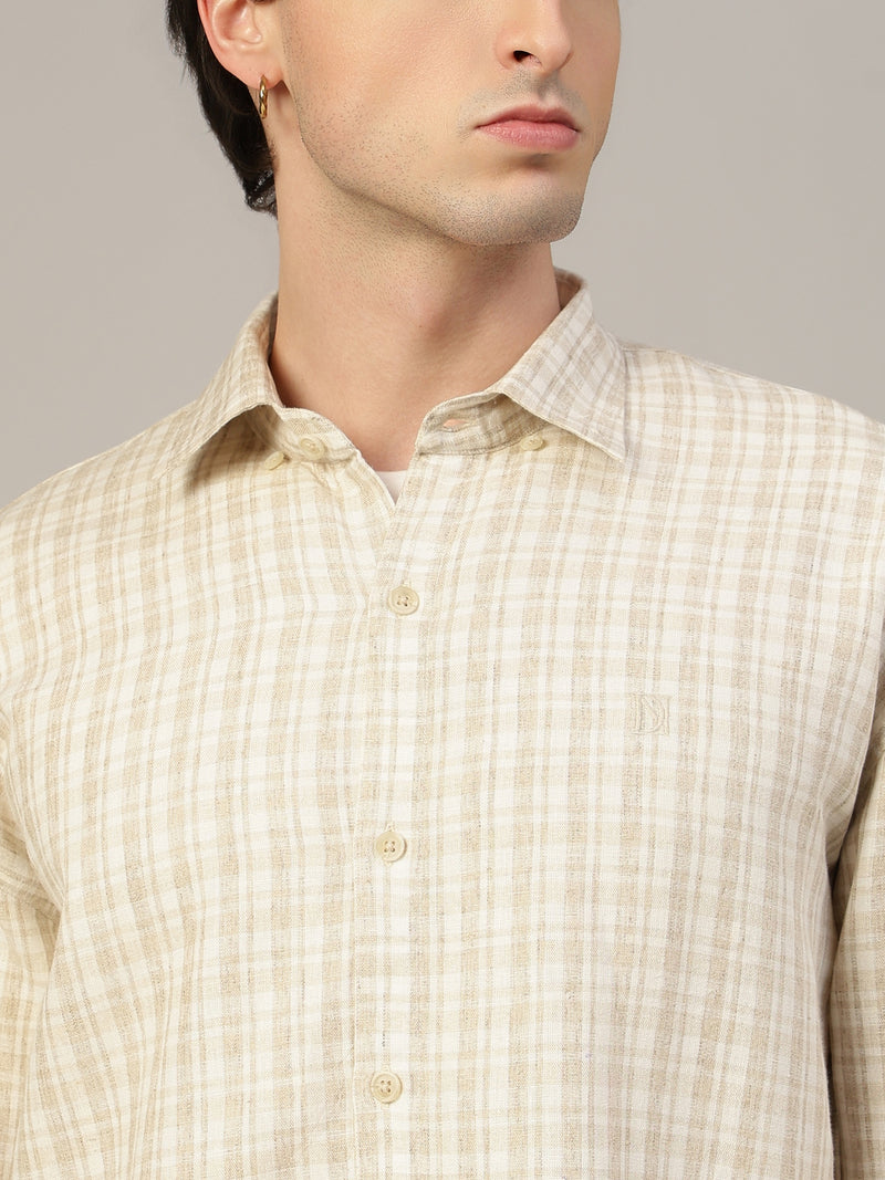 Checked Oversized Linen Shirt