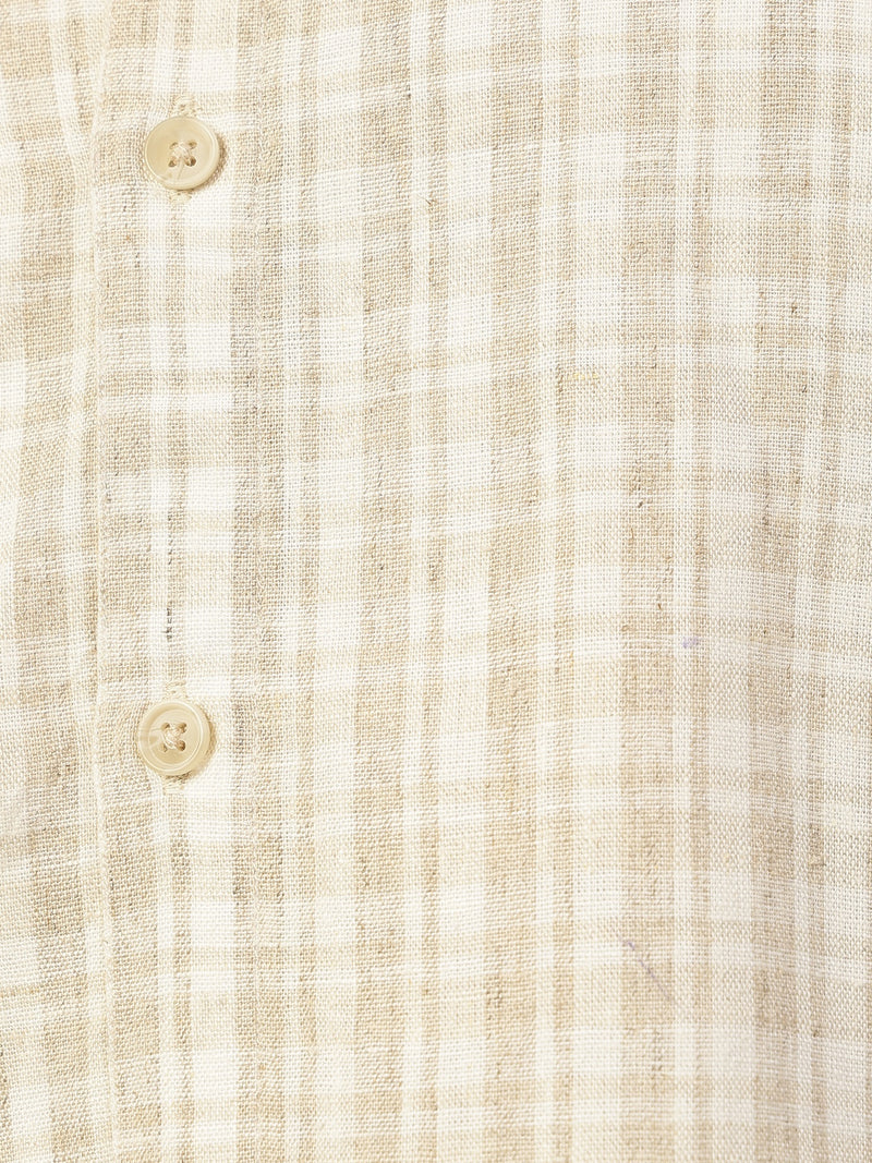 Checked Oversized Linen Shirt