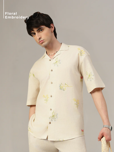 Nature Inspired Embroidered Shirt