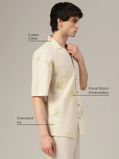 Nature Inspired Embroidered Shirt