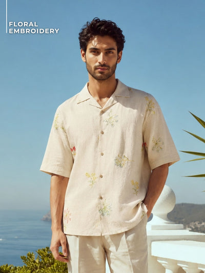 Nature Inspired Embroidered Shirt