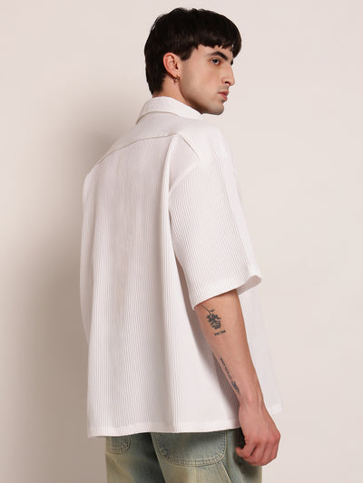 Textured Boxy Fit Casual Shirt