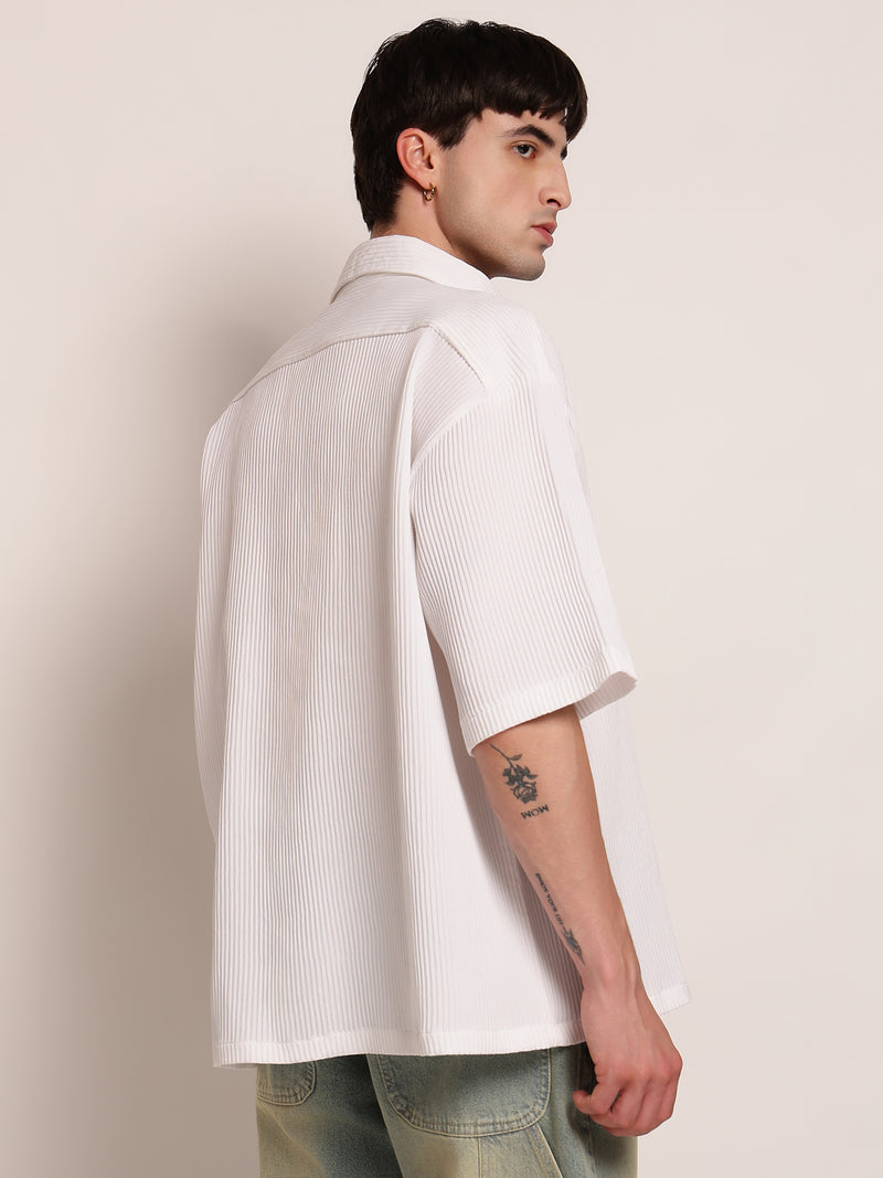 Textured Boxy Fit Casual Shirt