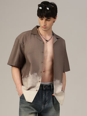 Ombre Printed Oversized Shirt