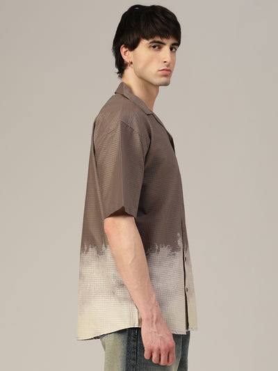 Ombre Printed Oversized Shirt