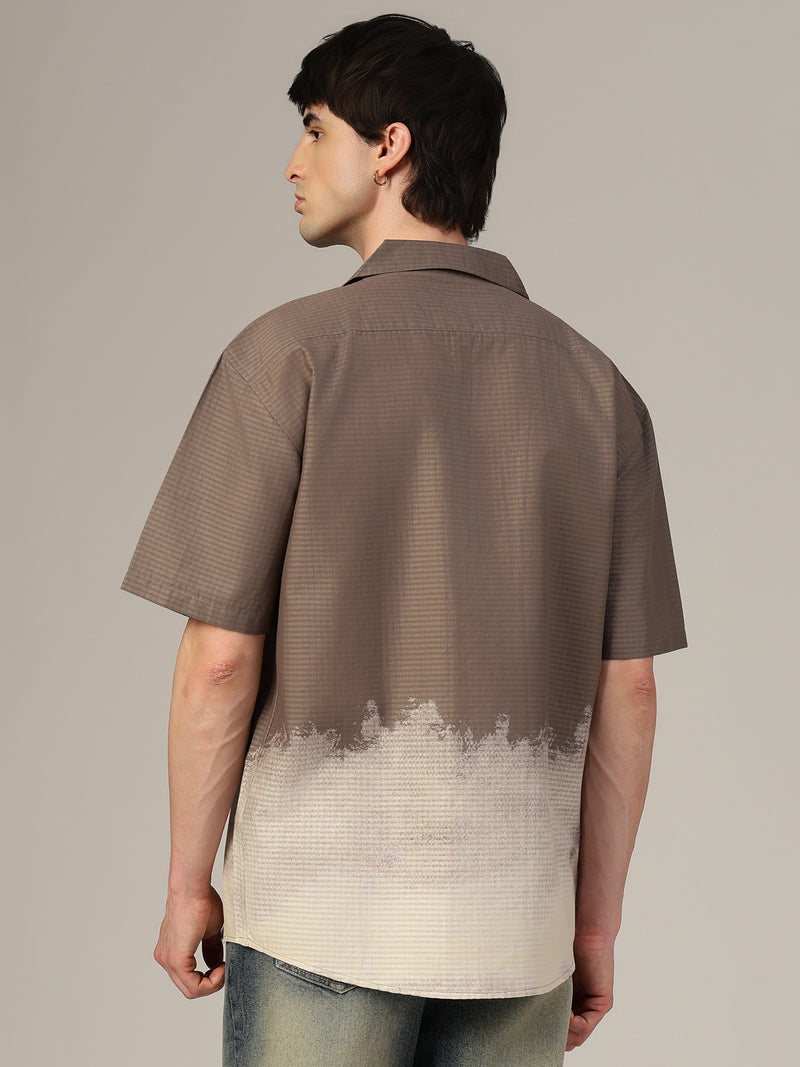 Ombre Printed Oversized Shirt