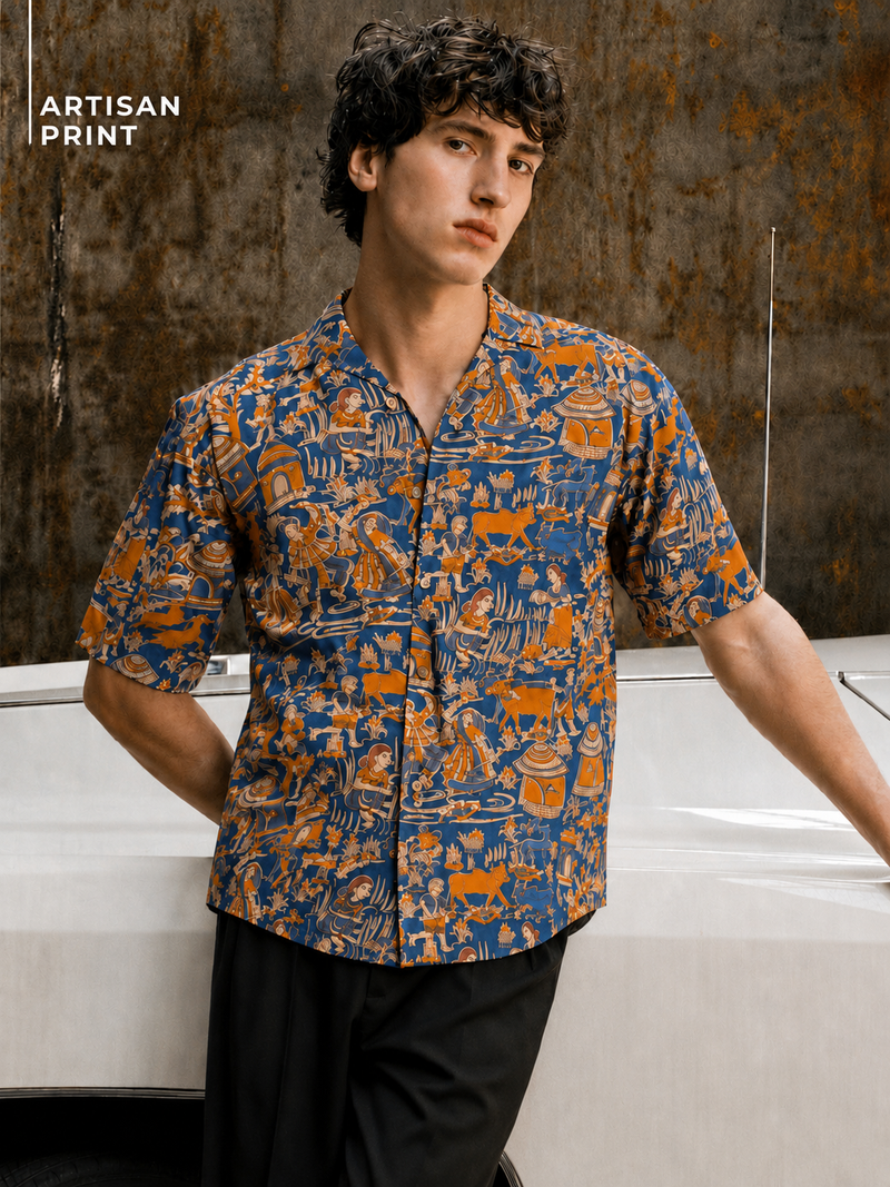 Artisan Print Oversized Shirt