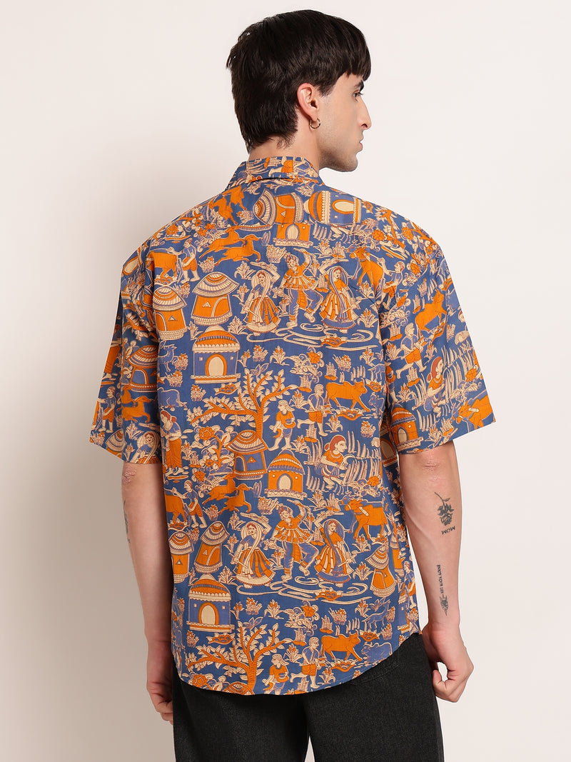 Artisan Print Oversized Shirt