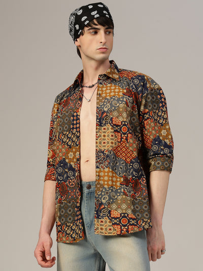 Ethnic Print Relaxed Fit Shirt