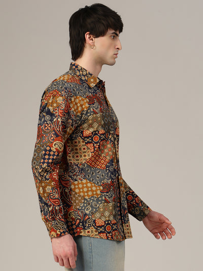 Ethnic Print Relaxed Fit Shirt
