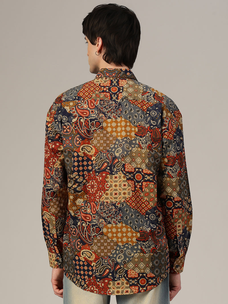 Ethnic Print Relaxed Fit Shirt