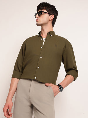 Solid Relaxed Casual Shirt