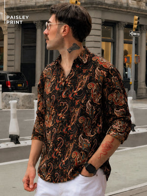 Paisley Print Relaxed Fit Shirt