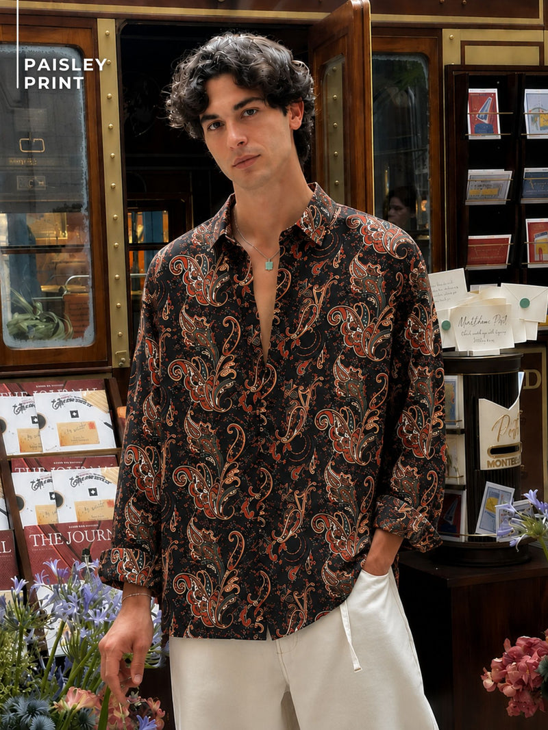 Paisley Print Relaxed Fit Shirt