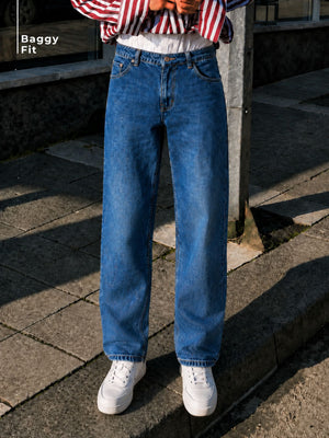 Vintage Blue Korean Baggy Jeans