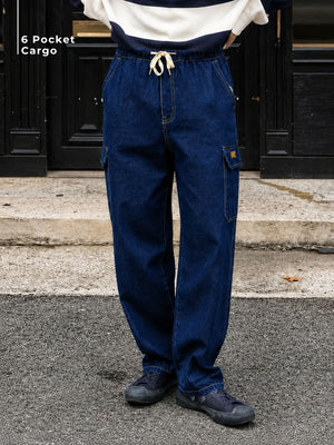 Dark Blue Cargo Jeans