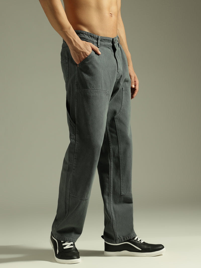 Dark Grey:  Baggy Fit Carpenter Jeans
