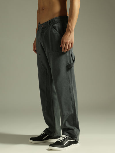 Dark Grey:  Baggy Fit Carpenter Jeans