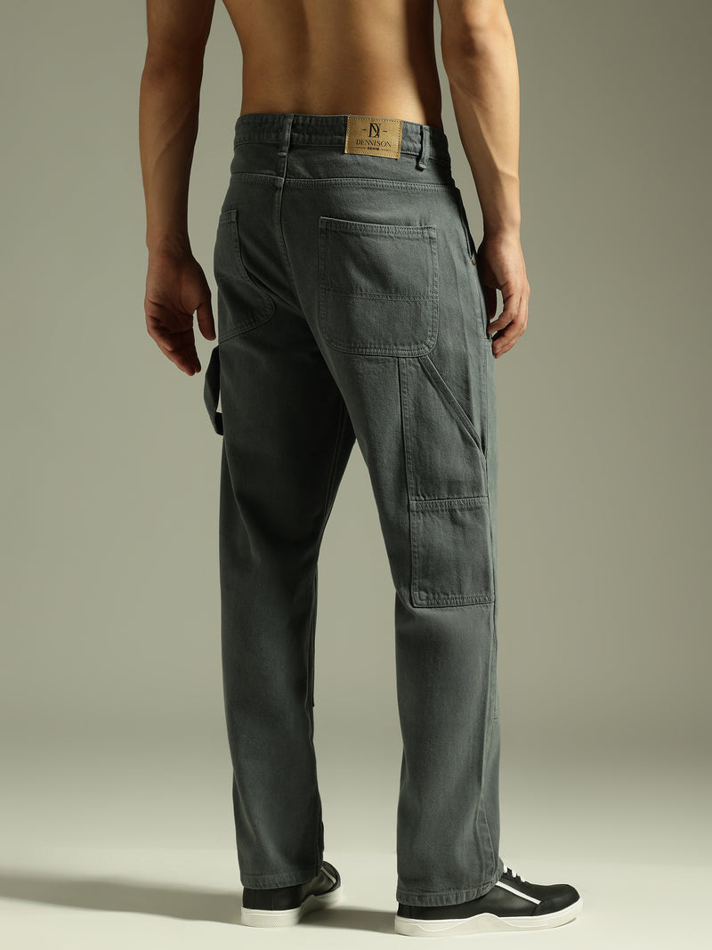Dark Grey:  Baggy Fit Carpenter Jeans