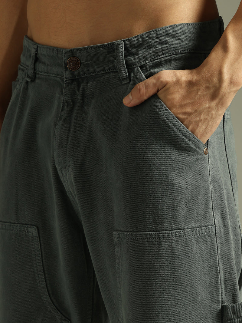 Dark Grey:  Baggy Fit Carpenter Jeans