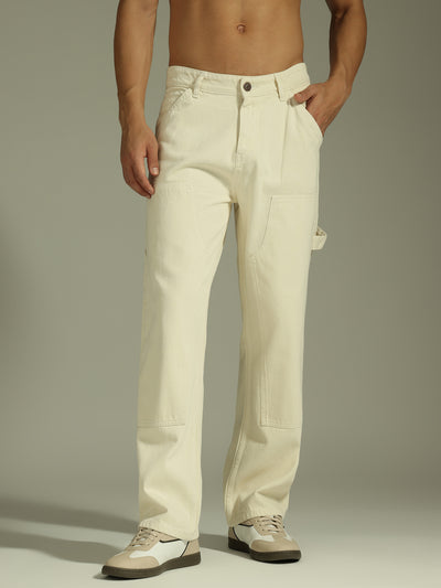 Off White: Baggy Fit Carpenter Jeans