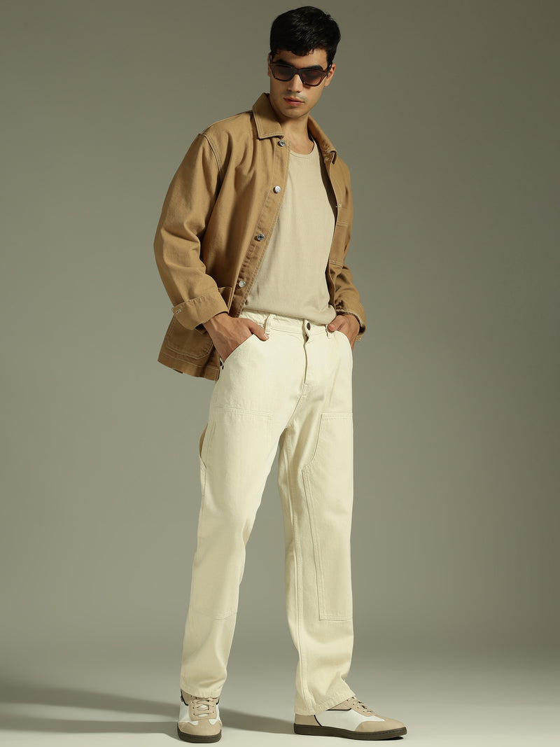 Off White: Baggy Fit Carpenter Jeans