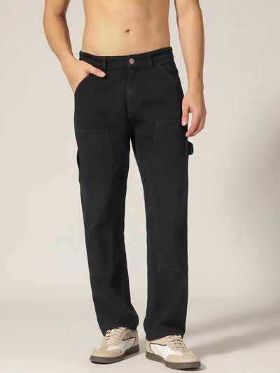 Black: Baggy Fit Carpenter Jeans