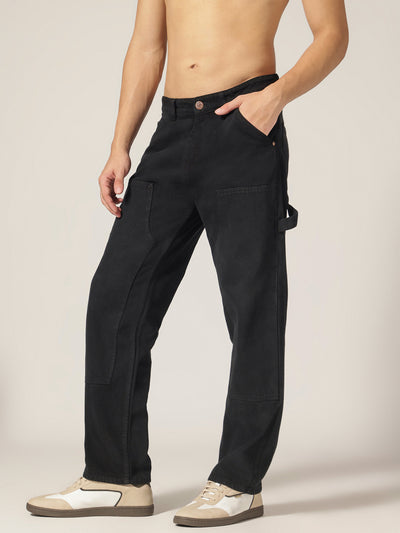 Black: Baggy Fit Carpenter Jeans