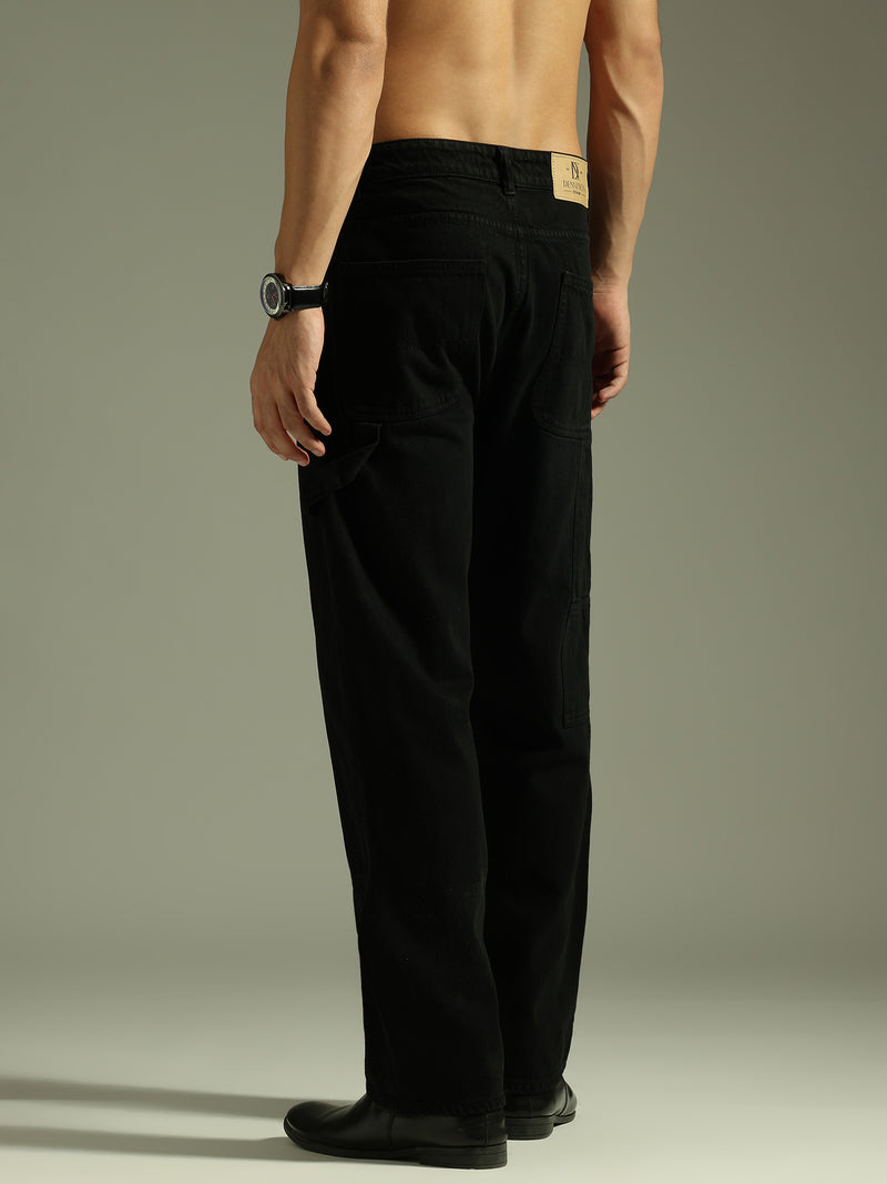 Black: Baggy Fit Carpenter Jeans