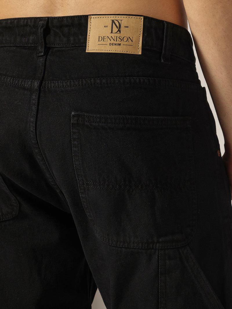 Black: Baggy Fit Carpenter Jeans
