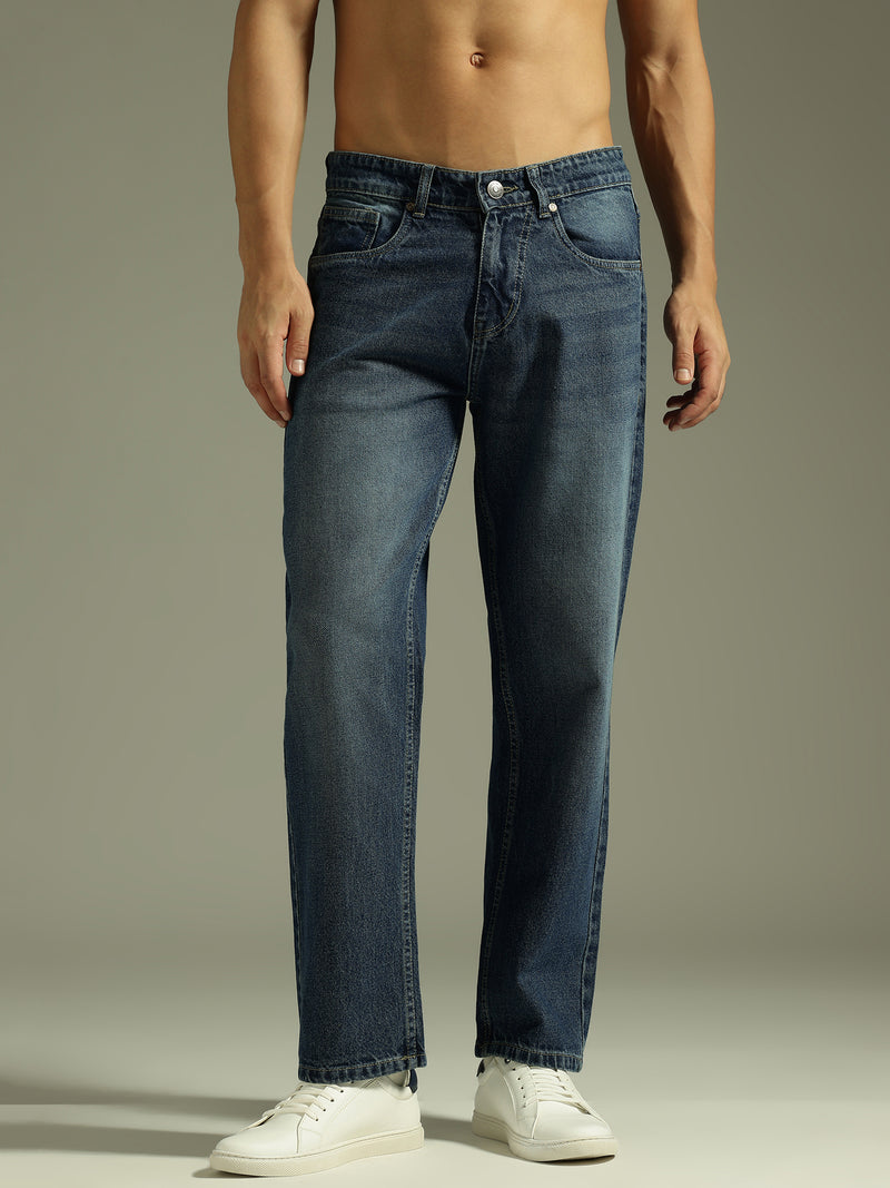 Blue: Baggy Fit Light Faded jeans
