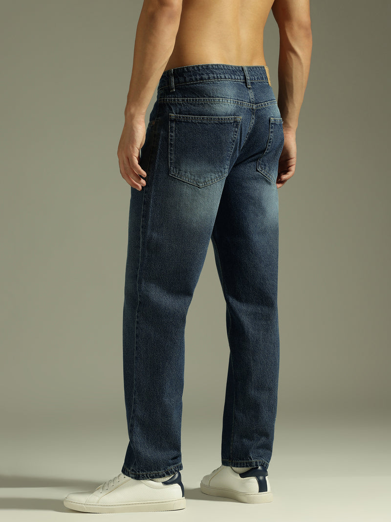 Blue: Baggy Fit Light Faded jeans
