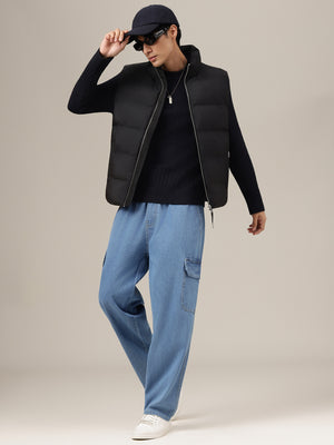 Light Blue Jogger Fit Cargo Jeans