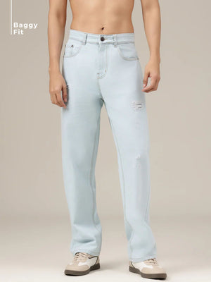 Distressed Baggy Fit Jeans