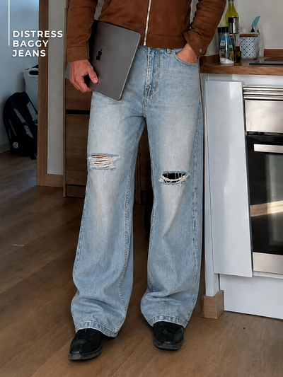 Heritage Distress BaggyJeans