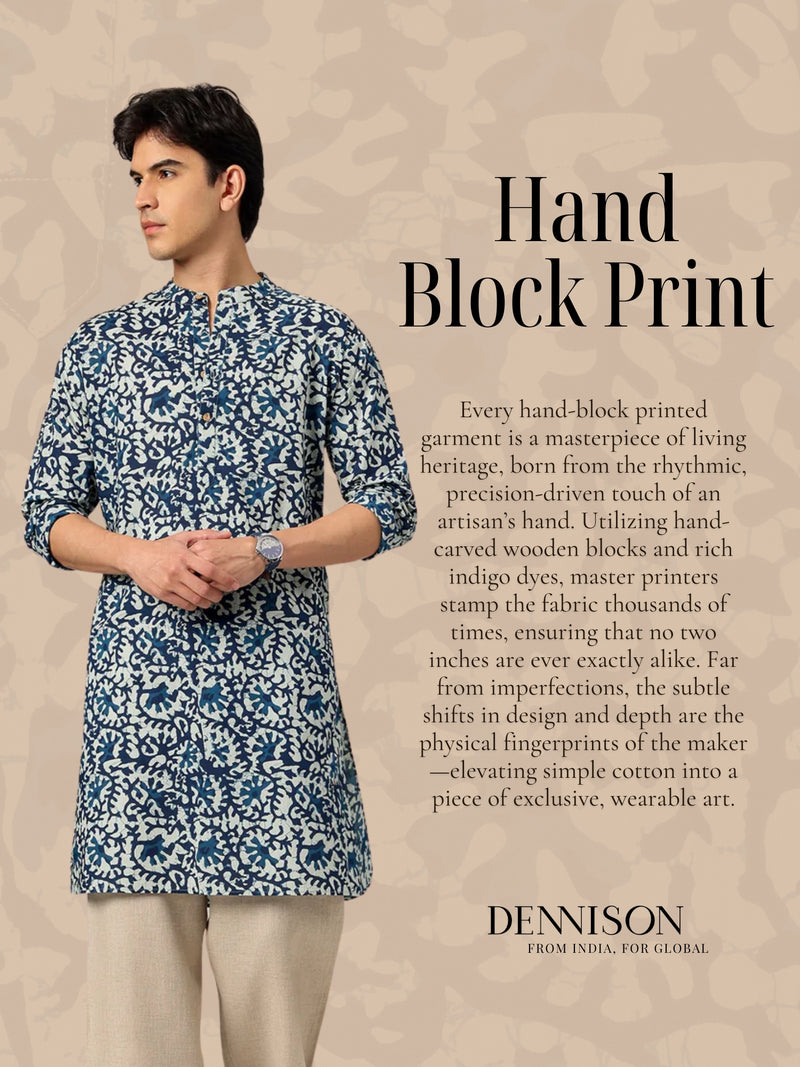 Abstract Printed  Kurta